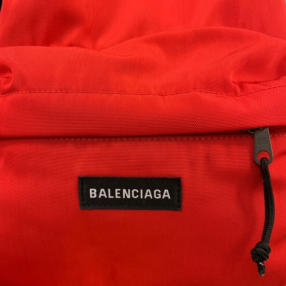 BALENCIAGA Red Dual Compartment Backpack - Picture 2 of 4